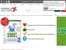 Tablet Screenshot of farmaciasantcosme.com